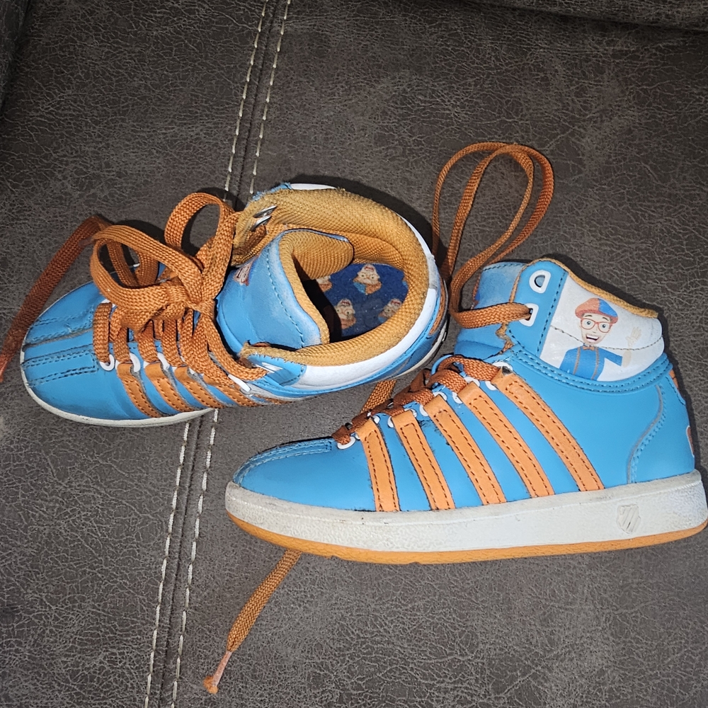 K-Swiss Kids' Bright Blue and Orange High-Tops